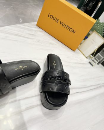louis vuitton Jumbo Flatform Mule Black For Women LV