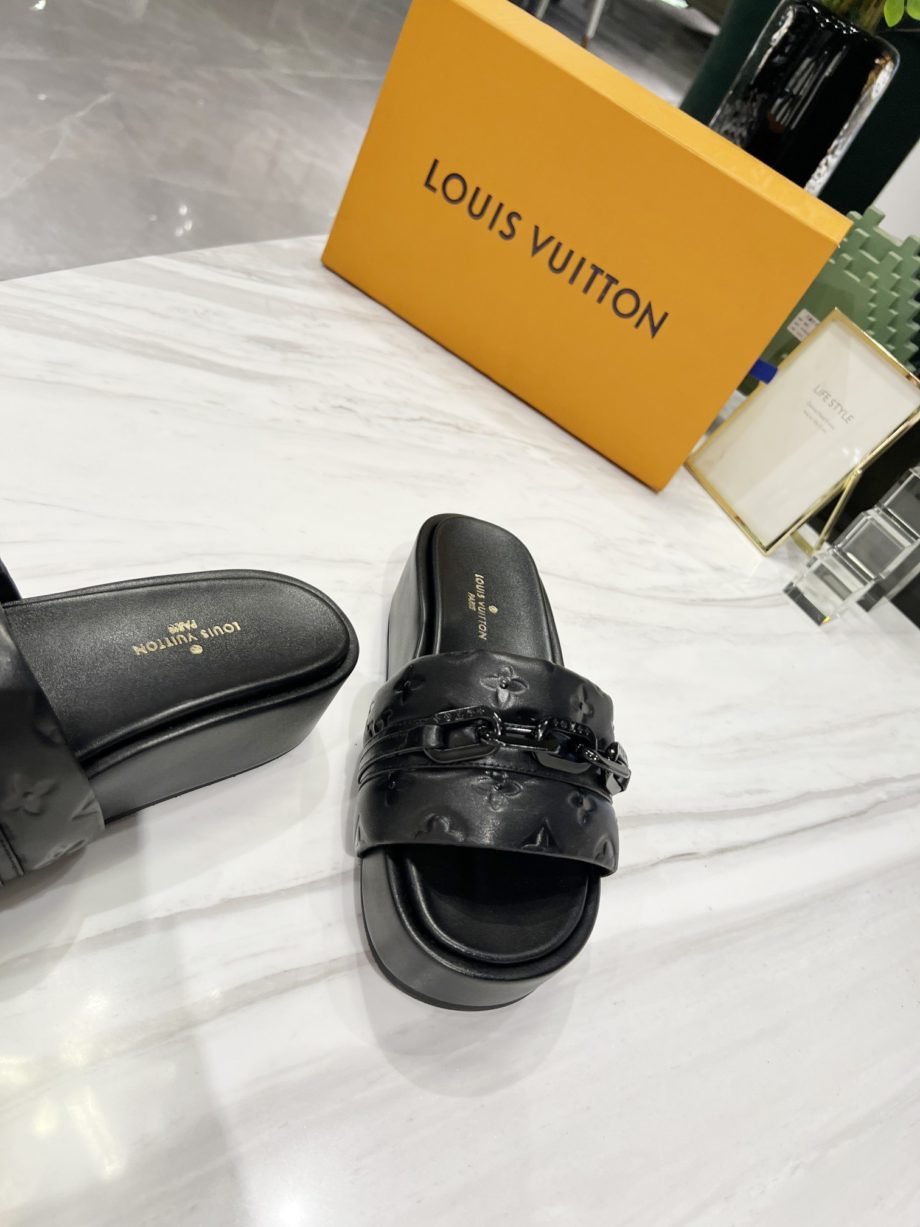 louis vuitton Jumbo Flatform Mule Black For Women LV