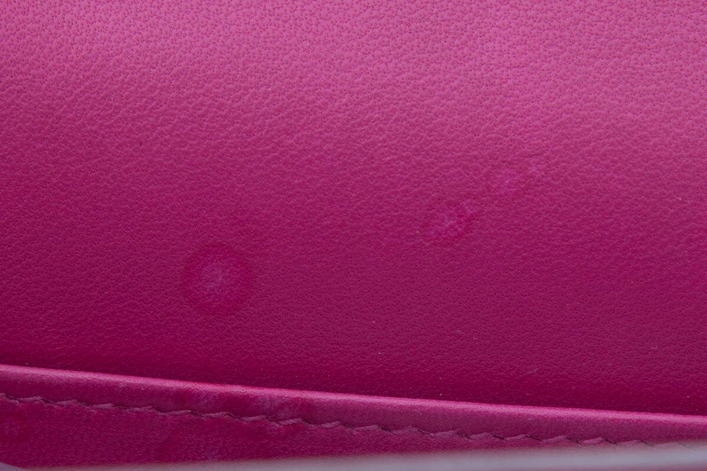 Hermès 2018 Rose Pourpre Chevre Mysore Mini Kelly 20cm W/PHW