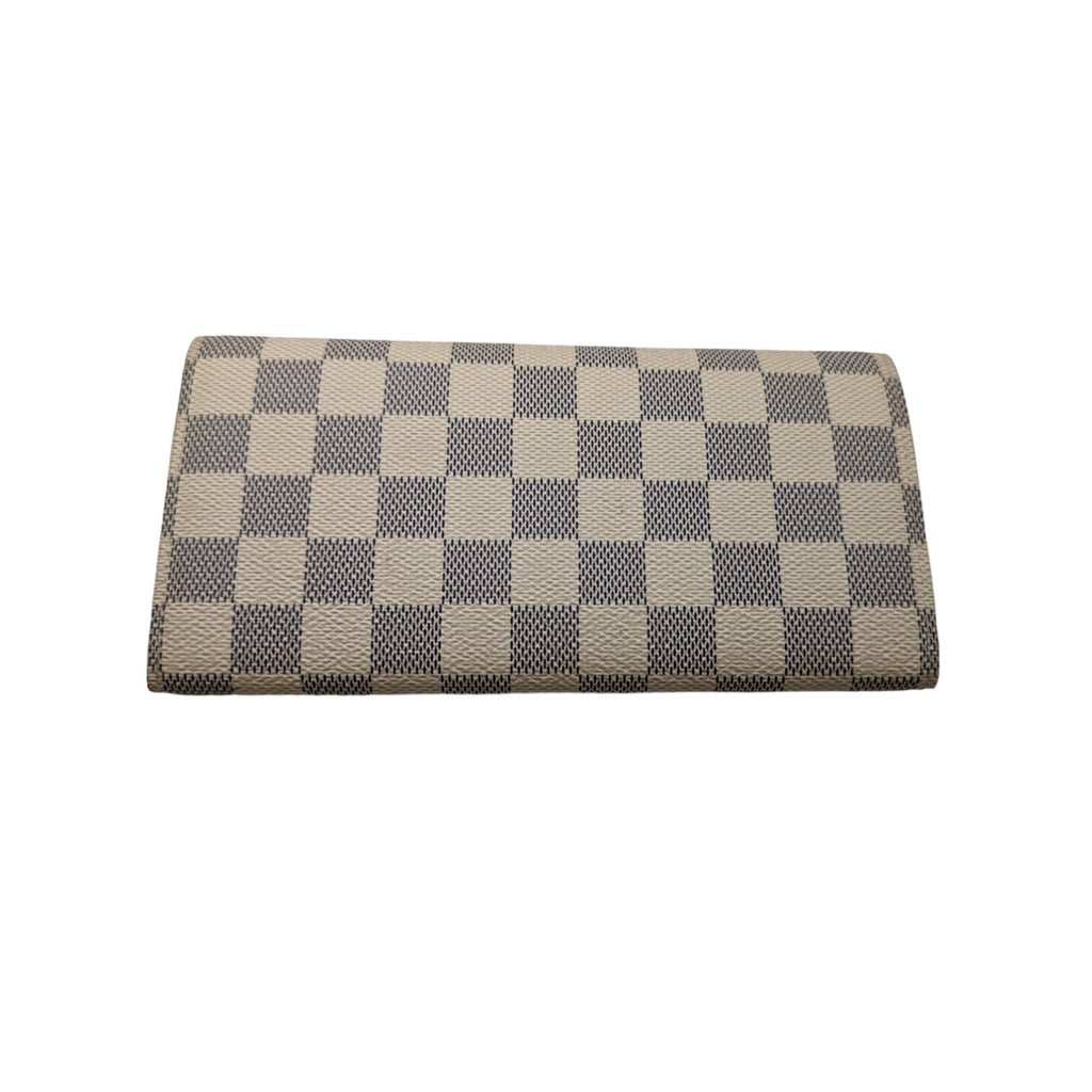 Louis Vuitton Damier Azur Emilie Wallet Rose Ballerine