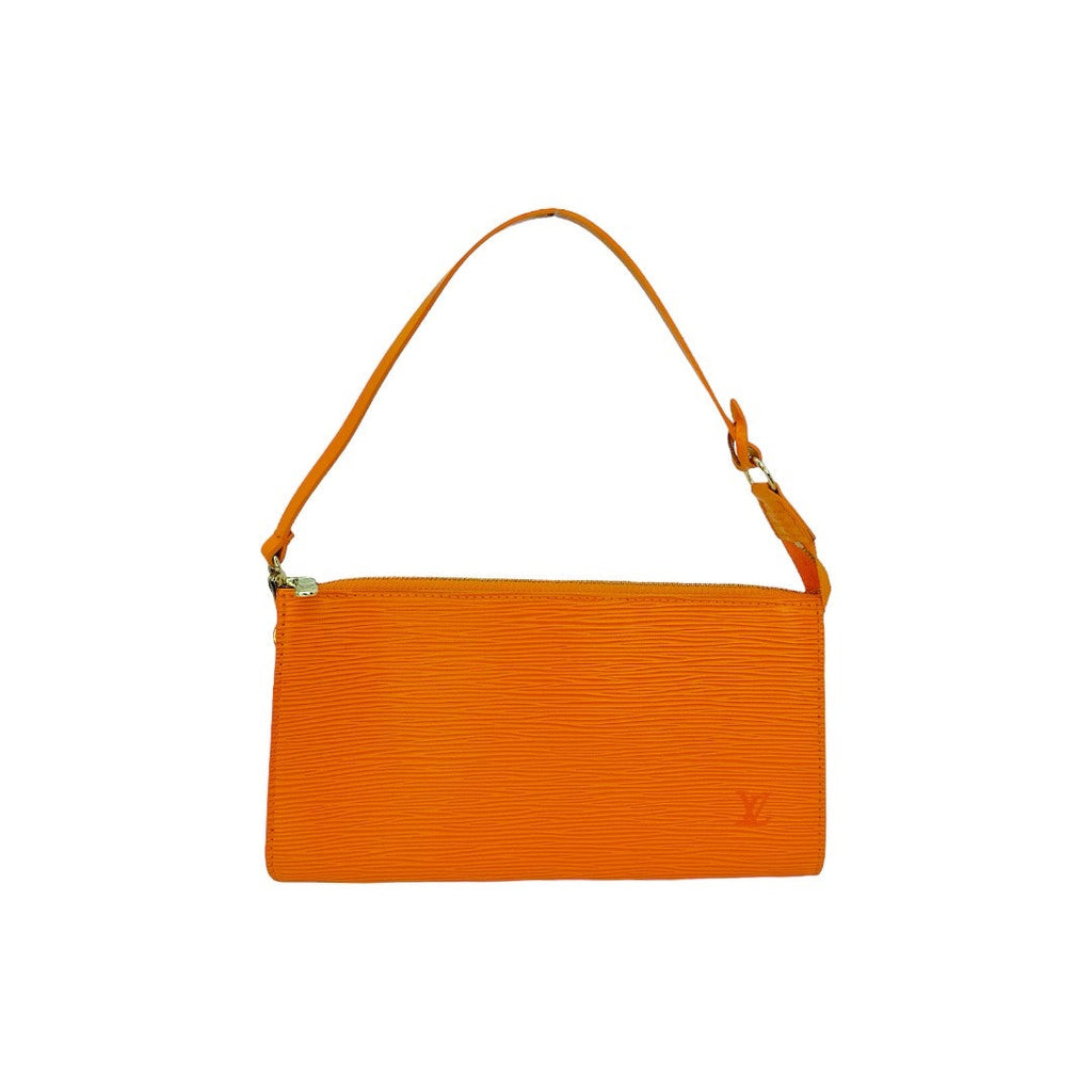 Louis Vuitton Vintage Orange Epi Pochette Accessories