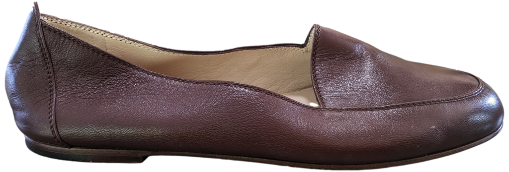 Chanel 1990s Chocolat Kid Ballet Flat Pumps Ballerines en Chevreaux Xtra Soft Sz 38.5, New!