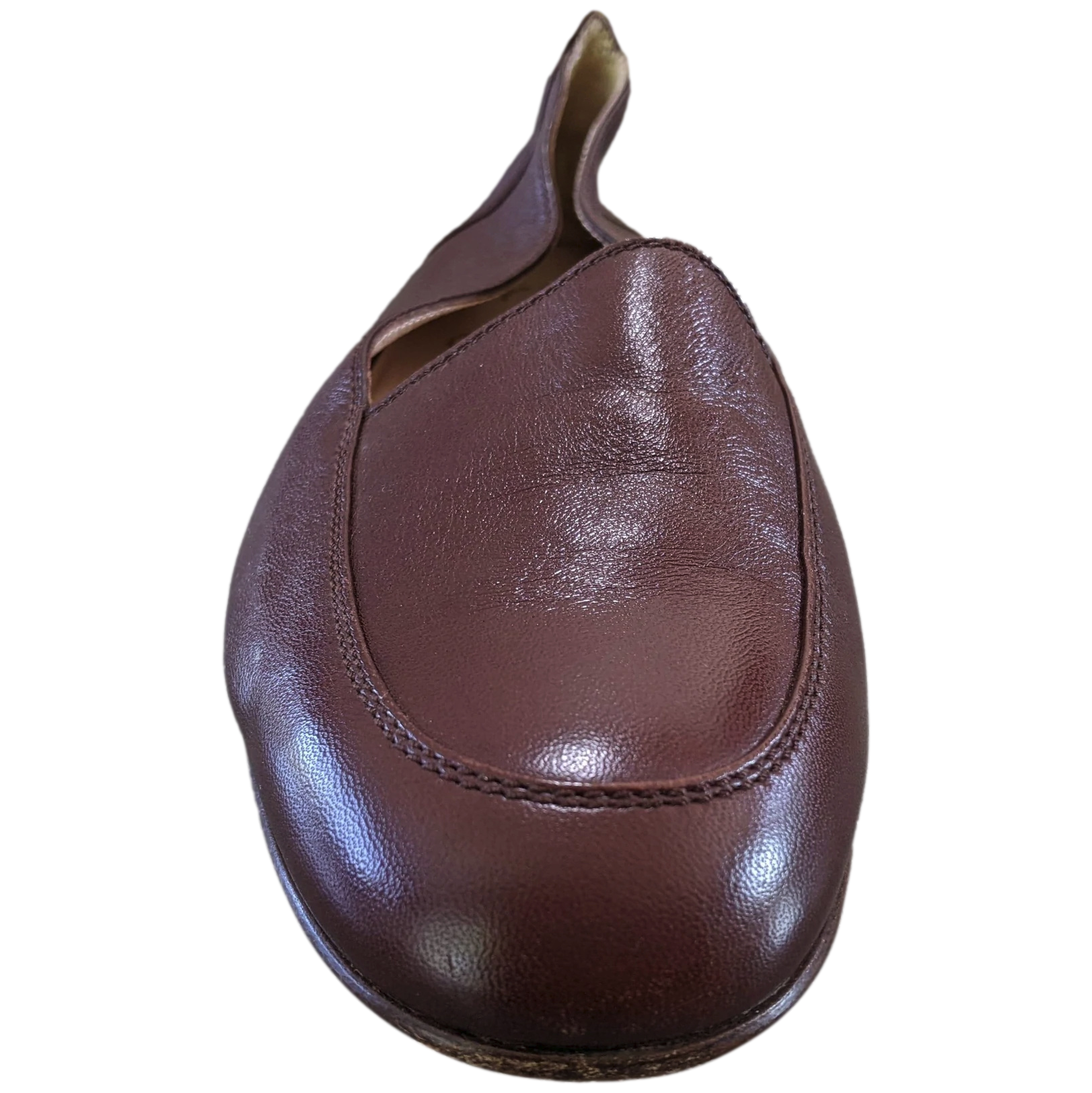 Chanel 1990s Chocolat Kid Ballet Flat Pumps Ballerines en Chevreaux Xtra Soft Sz 38.5, New!