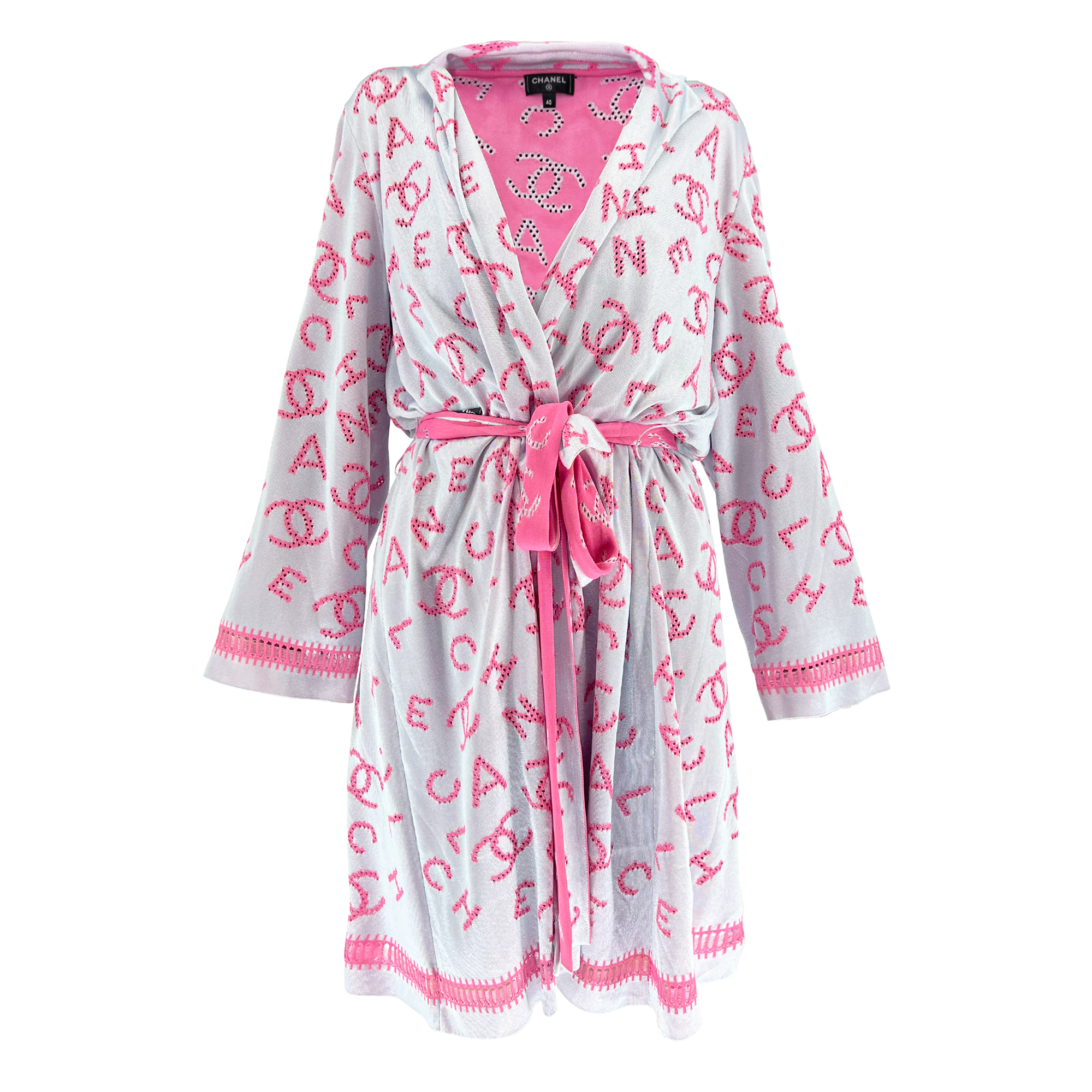 Chanel Pink Logo Kimono