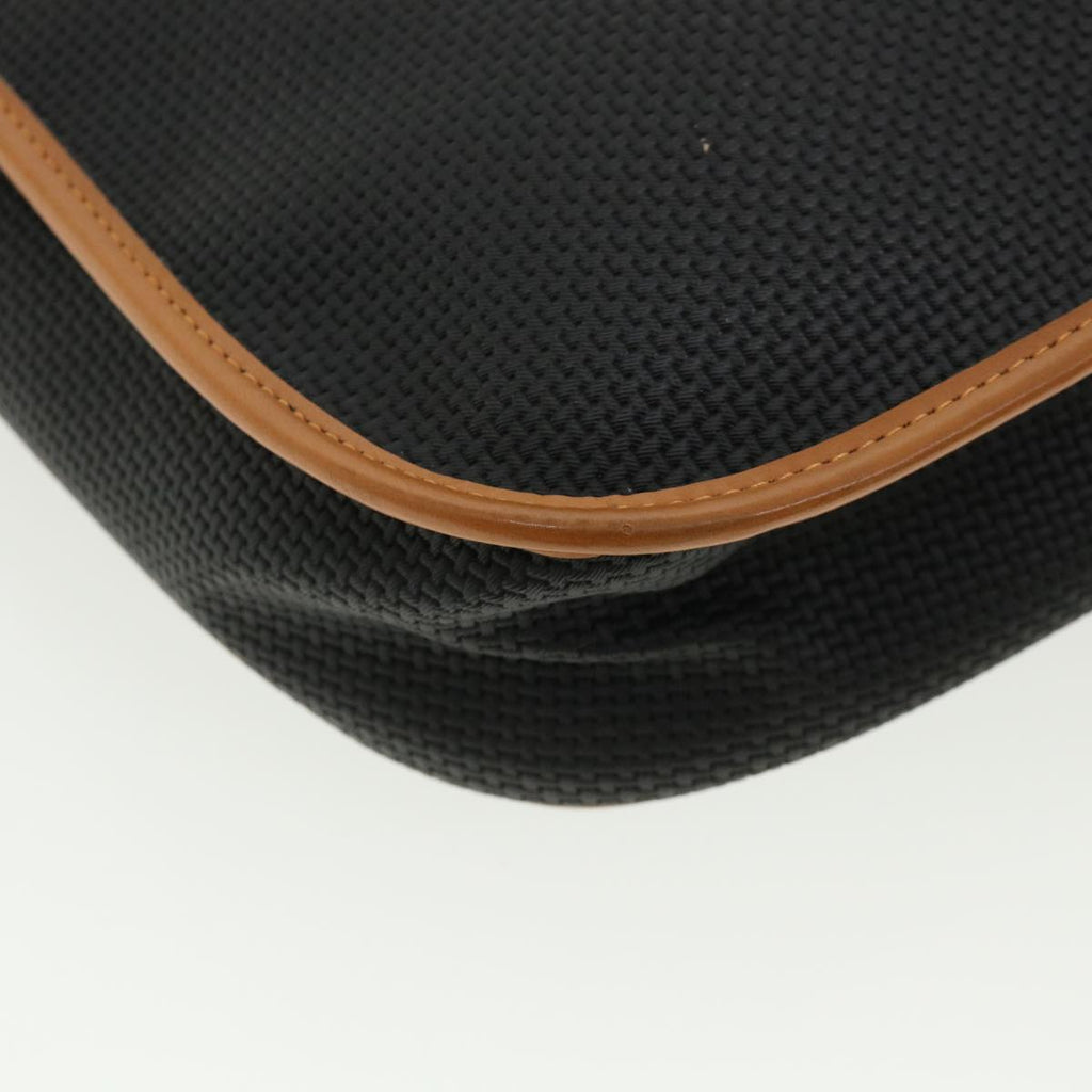 SAINT LAURENT Shoulder Bag PVC Leather Black Brown Auth cl352