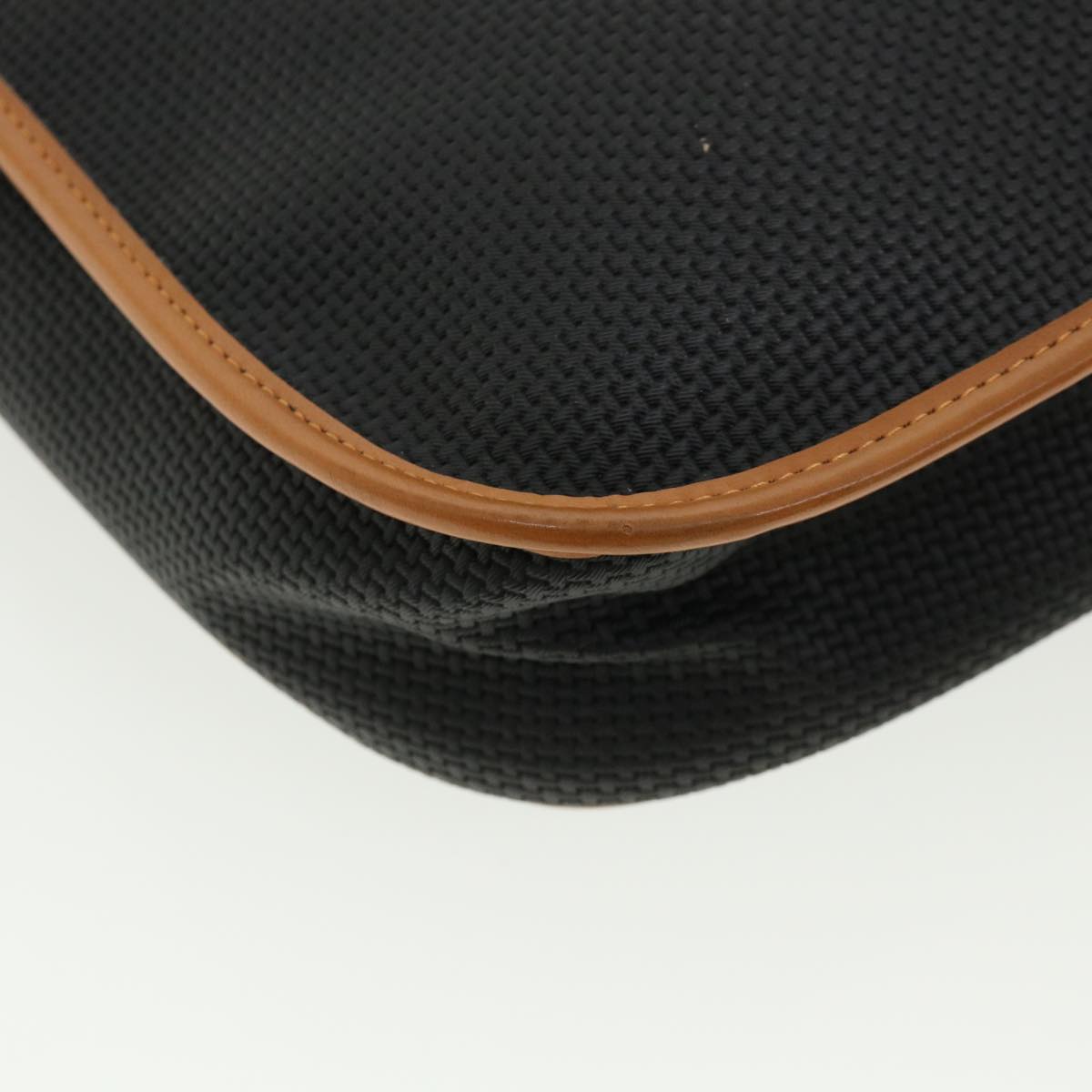 SAINT LAURENT Shoulder Bag PVC Leather Black Brown Auth cl352