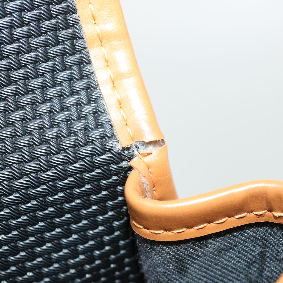 SAINT LAURENT Shoulder Bag PVC Leather Black Brown Auth cl352