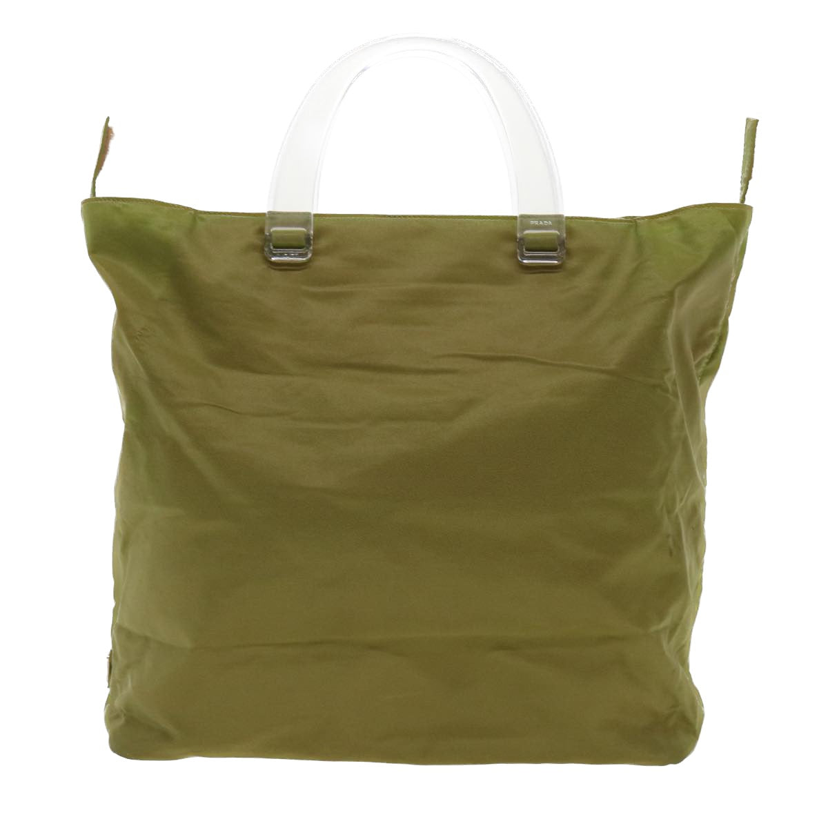 PRADA Hand Bag Nylon Khaki  cl412