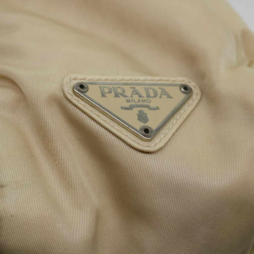 PRADA Shoulder Bag Nylon Beige  cl581