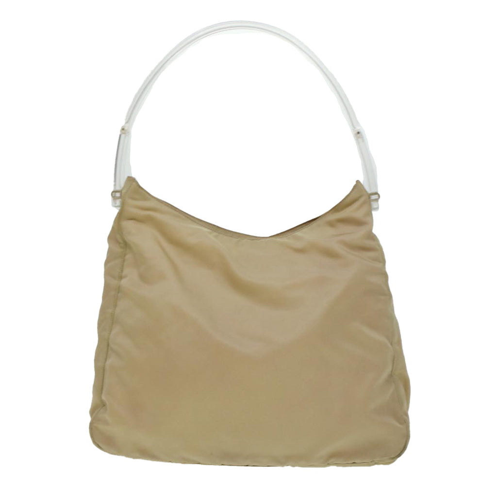 PRADA Shoulder Bag Nylon Beige  cl581