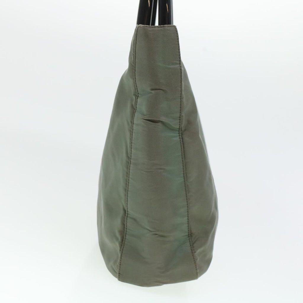 PRADA Hand Bag Nylon Gray  cl584