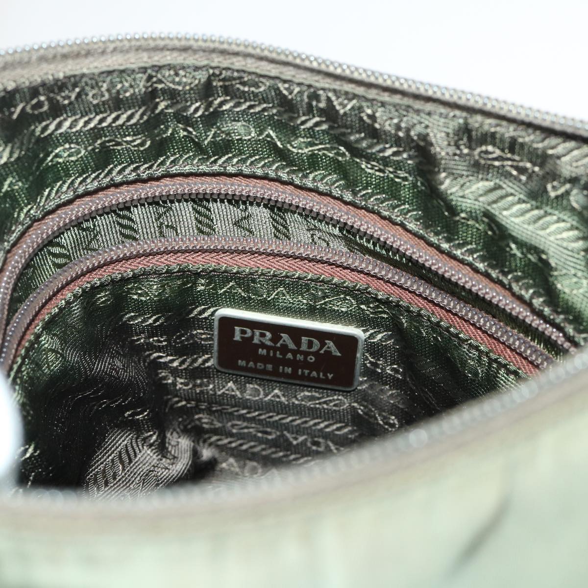PRADA Shoulder Bag Nylon Khaki  cl628