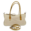 PRADA Hand Bag Nylon 2way Shoulder Bag Beige  cl637