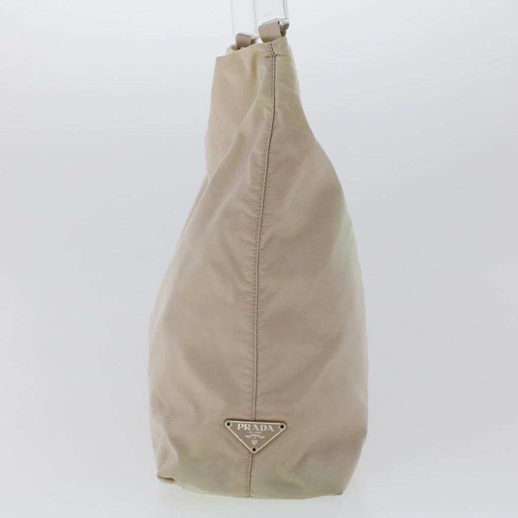 PRADA Shoulder Bag Nylon Beige  cl652