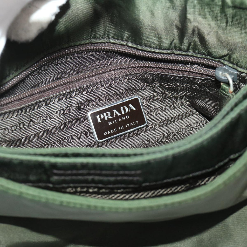 PRADA Shoulder Bag Nylon Green  cl654