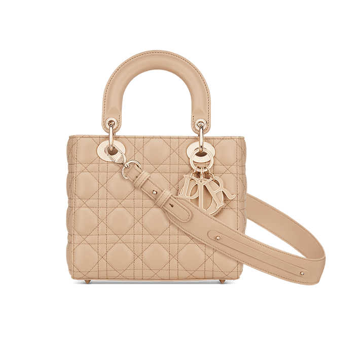 LADY Dior MY ABCD BAG Beige Cannage Lambskin