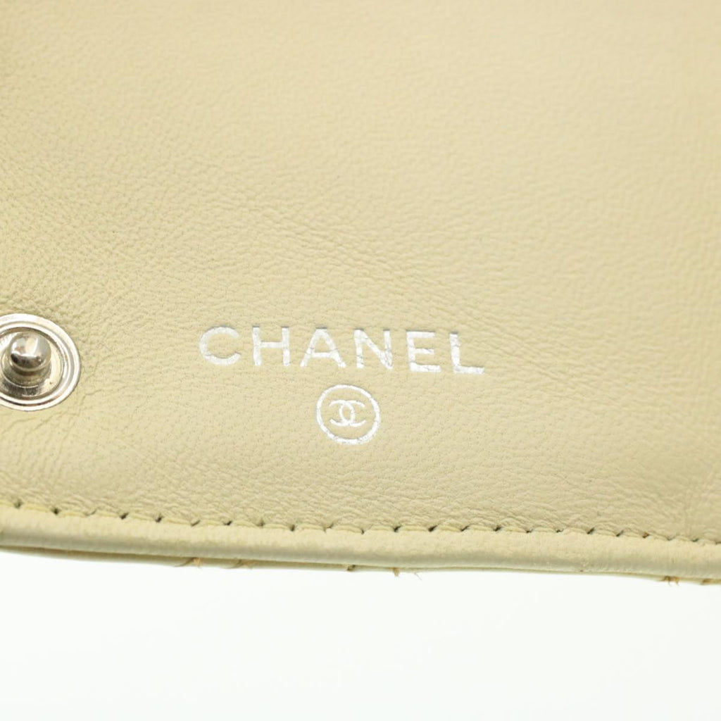 CHANEL Matelasse Zippy Long Wallet Beige CC  cr619