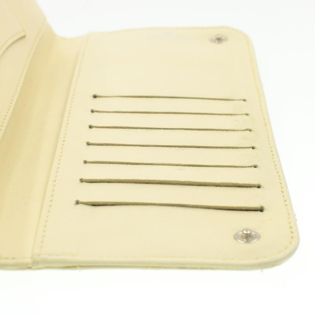 CHANEL Matelasse Zippy Long Wallet Beige CC  cr619