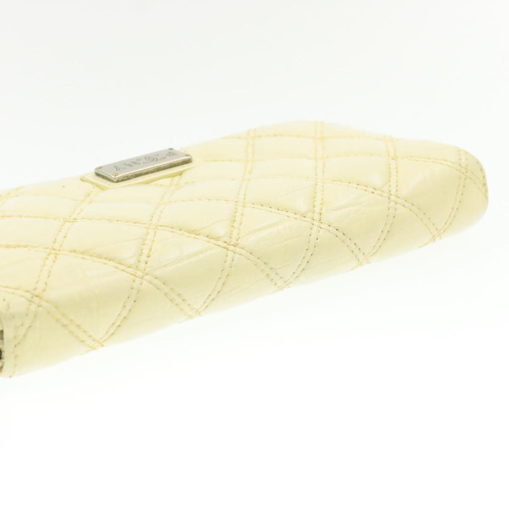 CHANEL Matelasse Zippy Long Wallet Beige CC  cr619