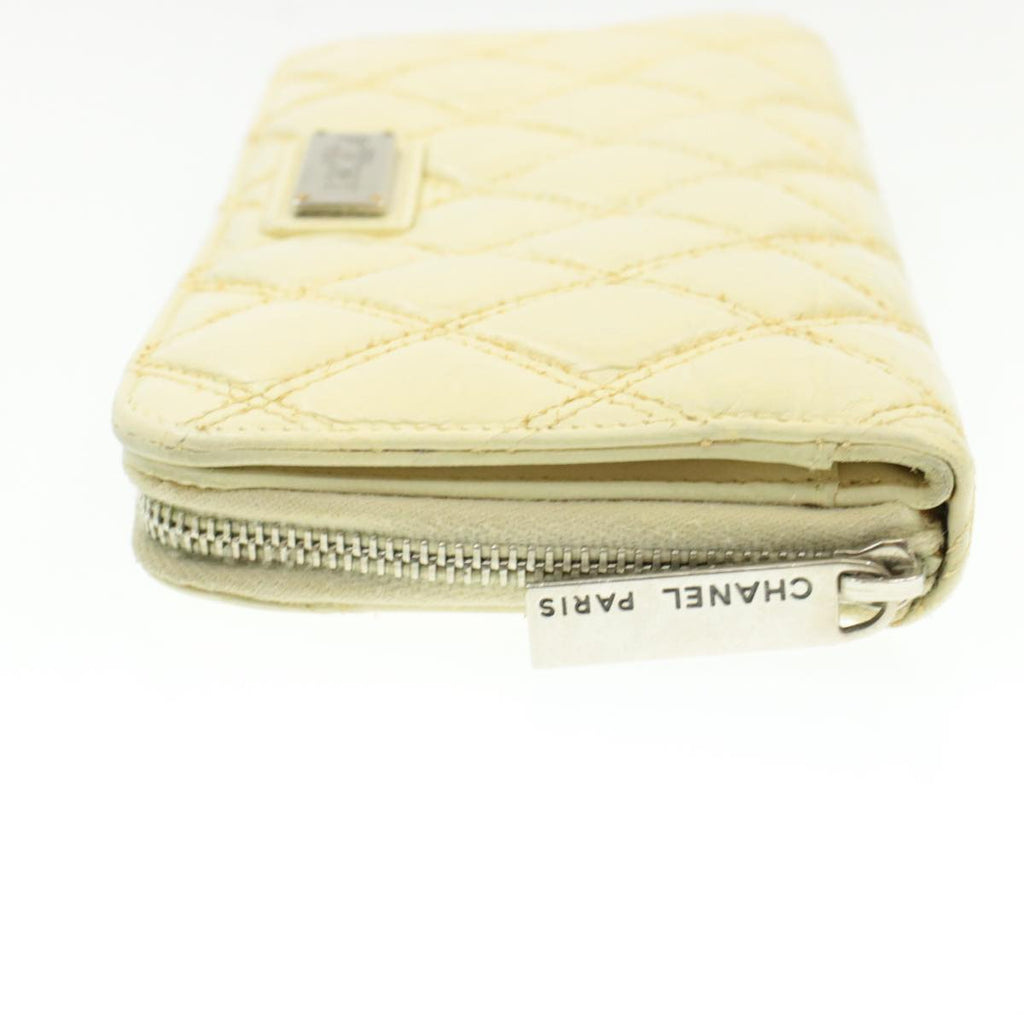 CHANEL Matelasse Zippy Long Wallet Beige CC  cr619