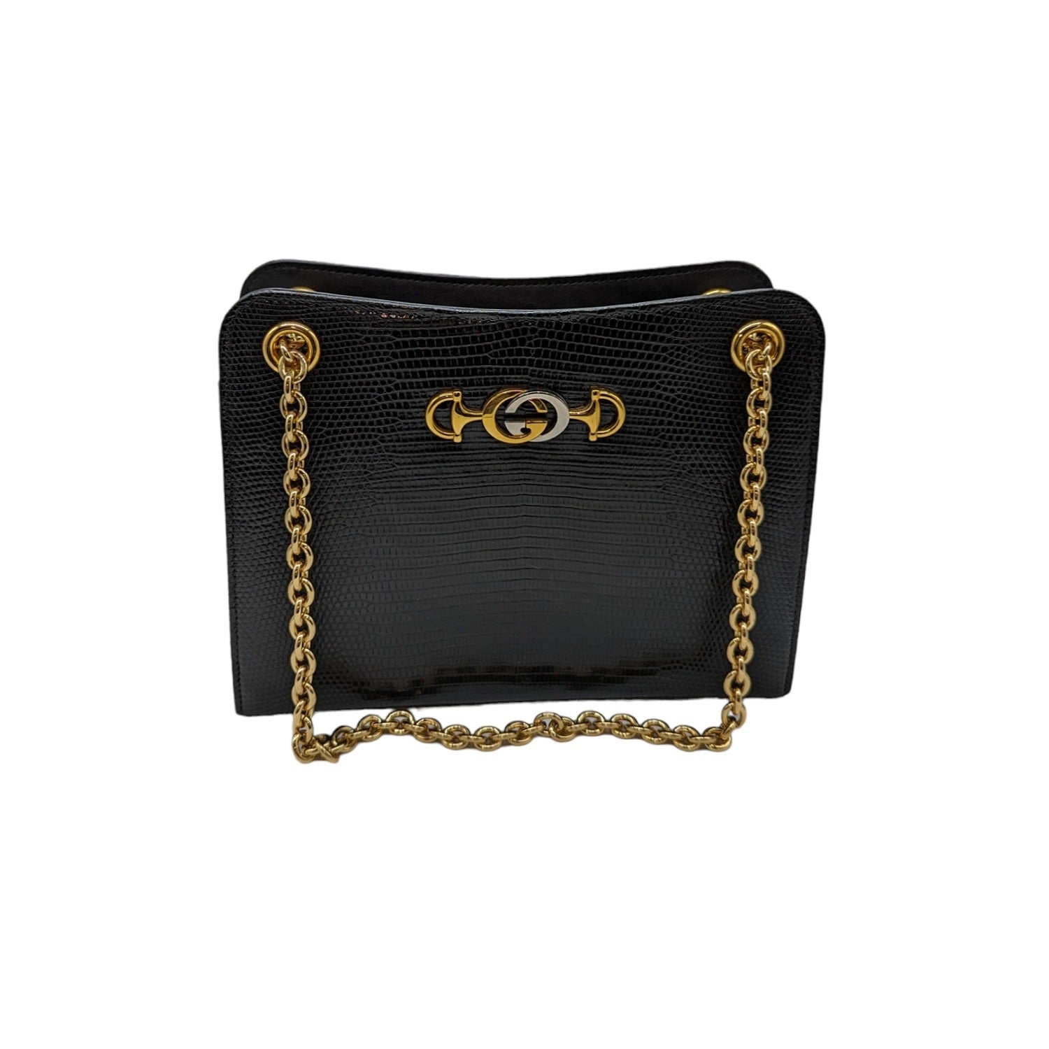 Gucci Zumi Lizard Frame Shoulder Bag