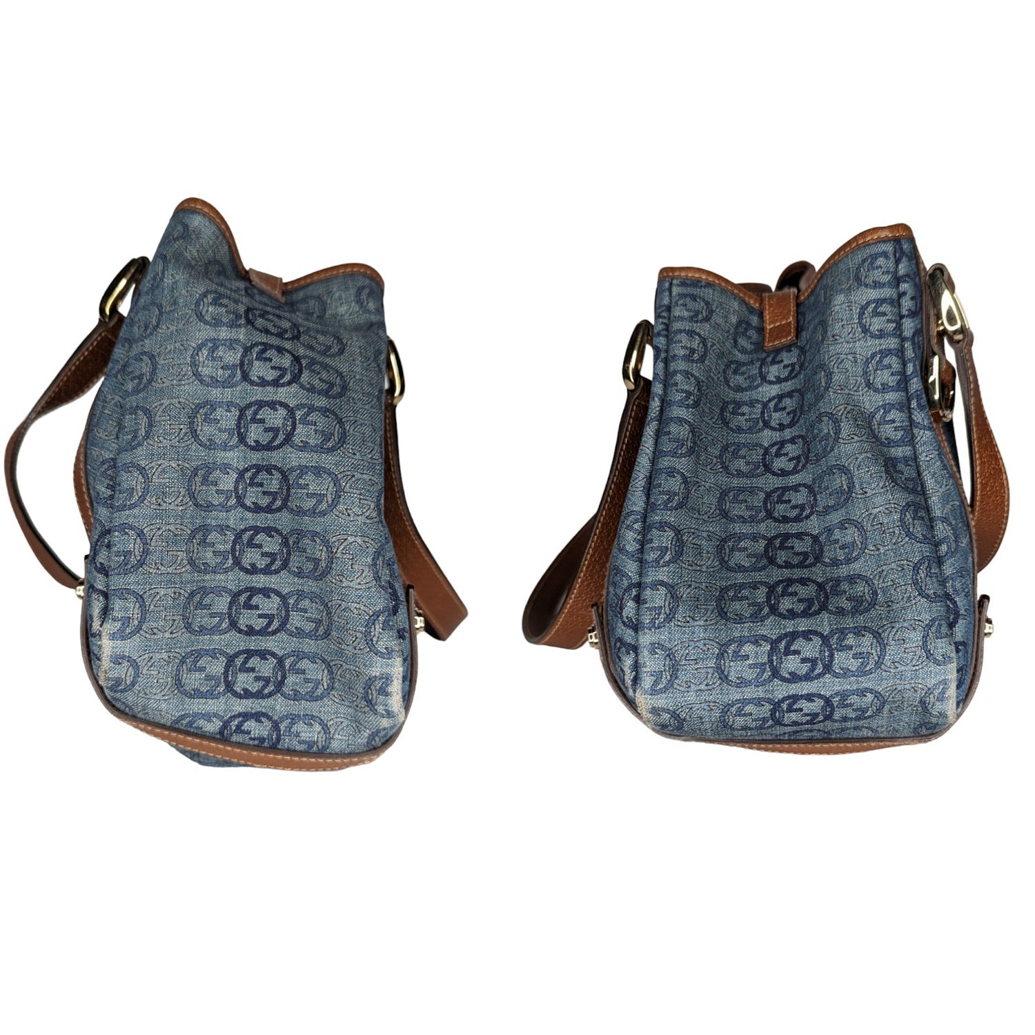 Gucci GG Blue Denim Abbey Hobo Bag