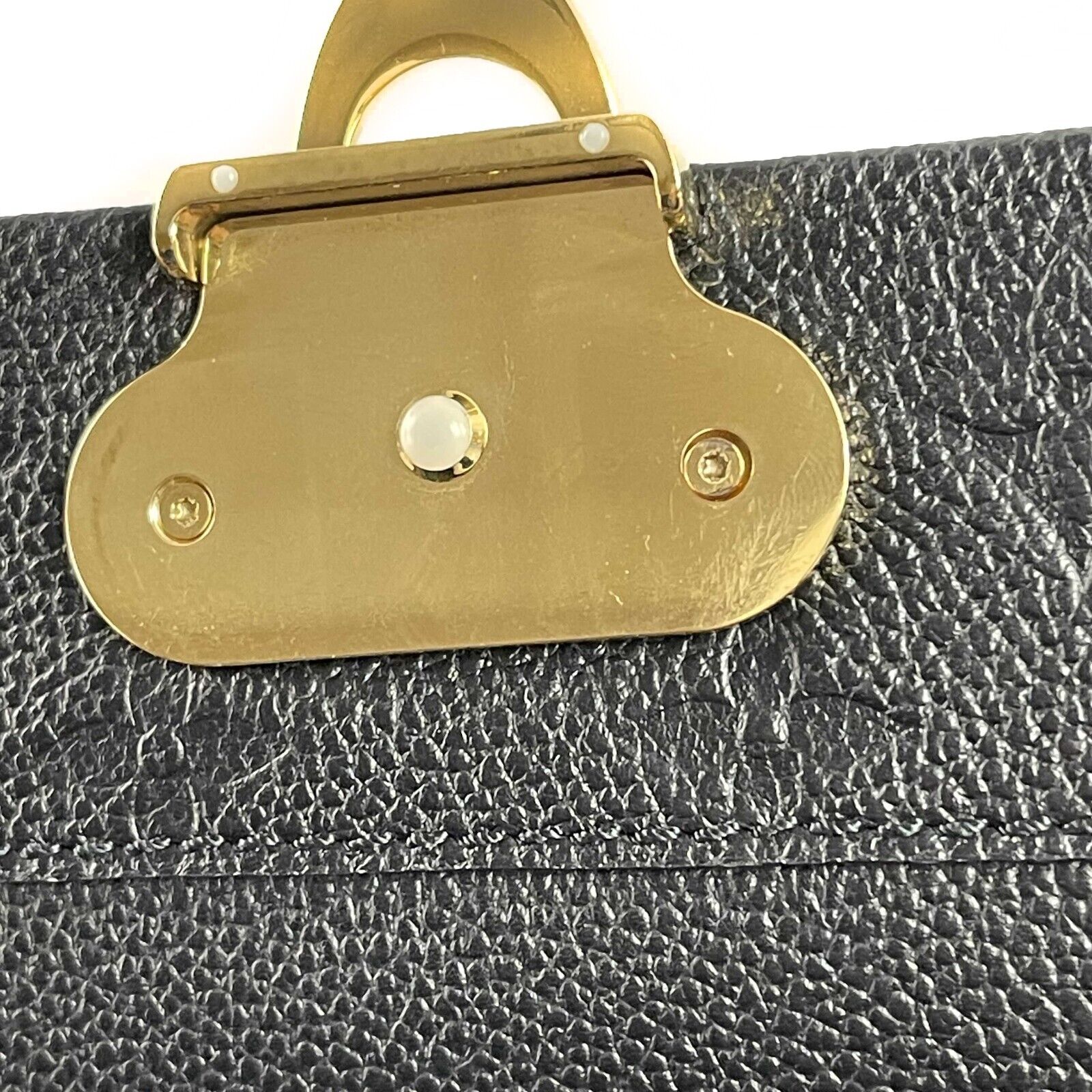 LOUIS VUITTON Excellent Monogram Empreinte Vavin PM Black Handbag
