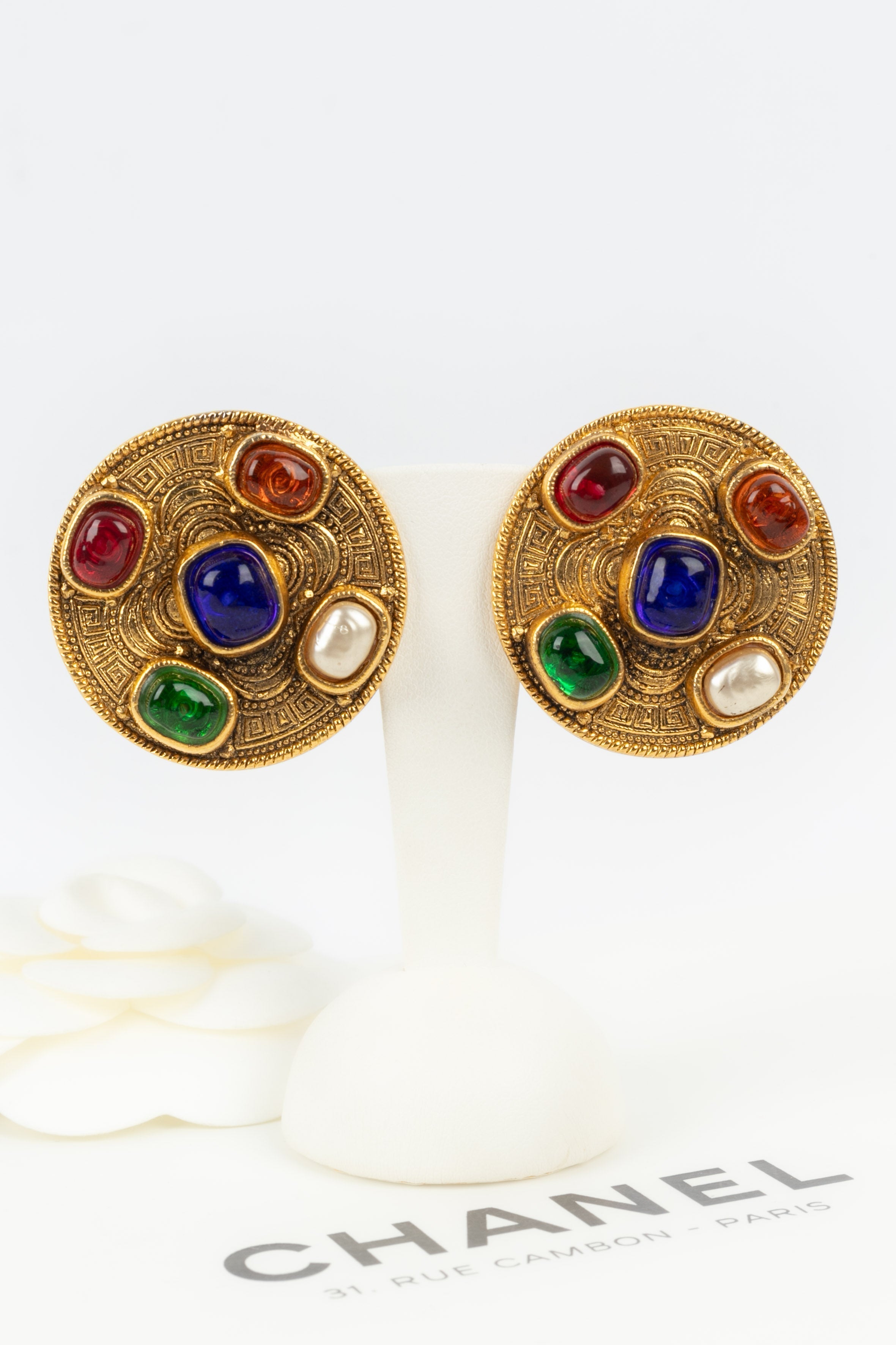 Boucles d'oreilles byzantines Chanel 1984