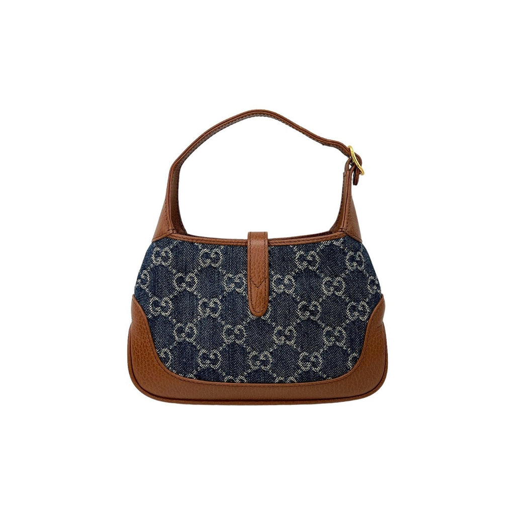 Gucci New Denim GG Monogram Mini Jackie 1961 Hobo