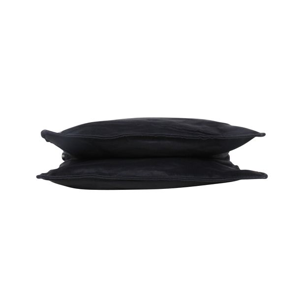 YVES SAINT LAURENT Black Silk And Velvet Frame Bag