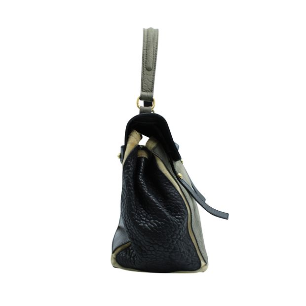 YVES SAINT LAURENT Vintage Crocodille Embossed Muse 2 Tote