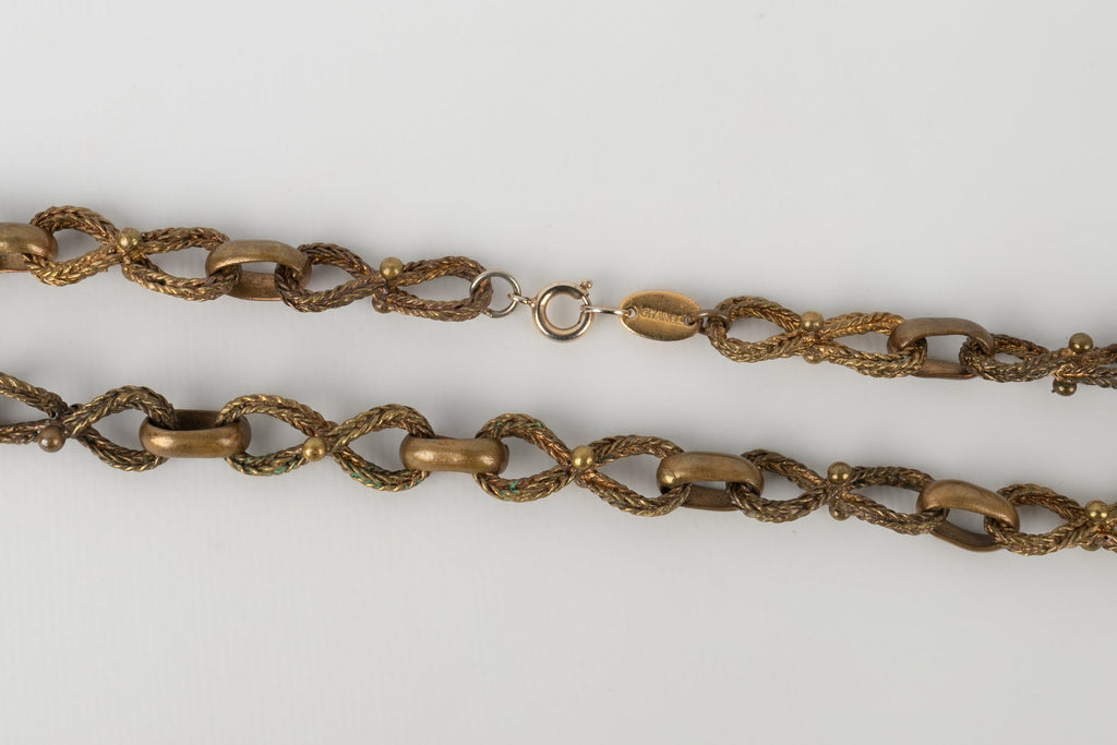 Collier dor�� Chanel 1950-60