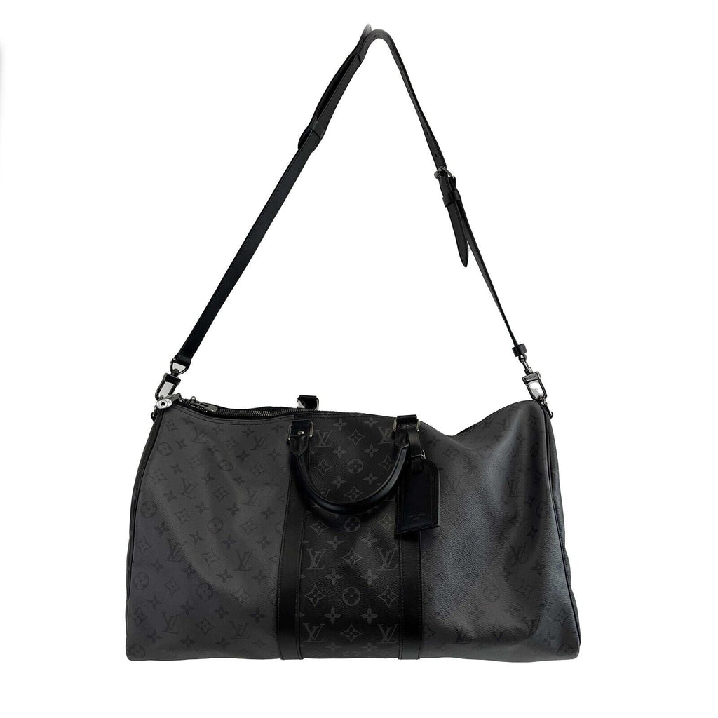 LOUIS VUITTON Keepall Bandouliere 50 Reverse Monogram Eclipse Black Handbag