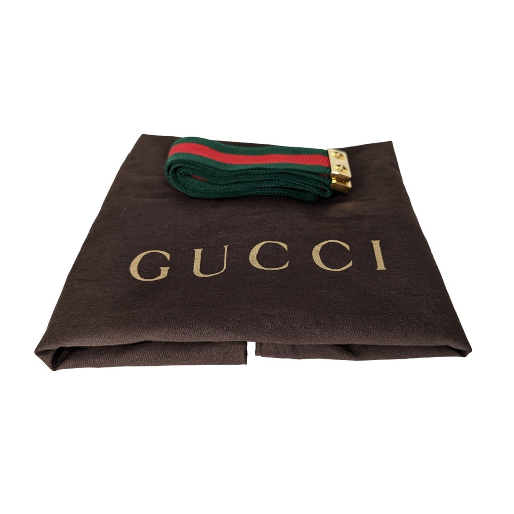 Gucci Calfskin Small Sylvie Chain Shoulder Bag Hibiscus Red
