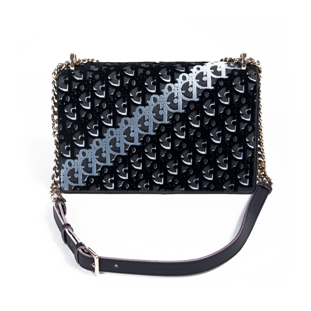 Christian Dior Diorama Oblique Velvet Flap Bag
