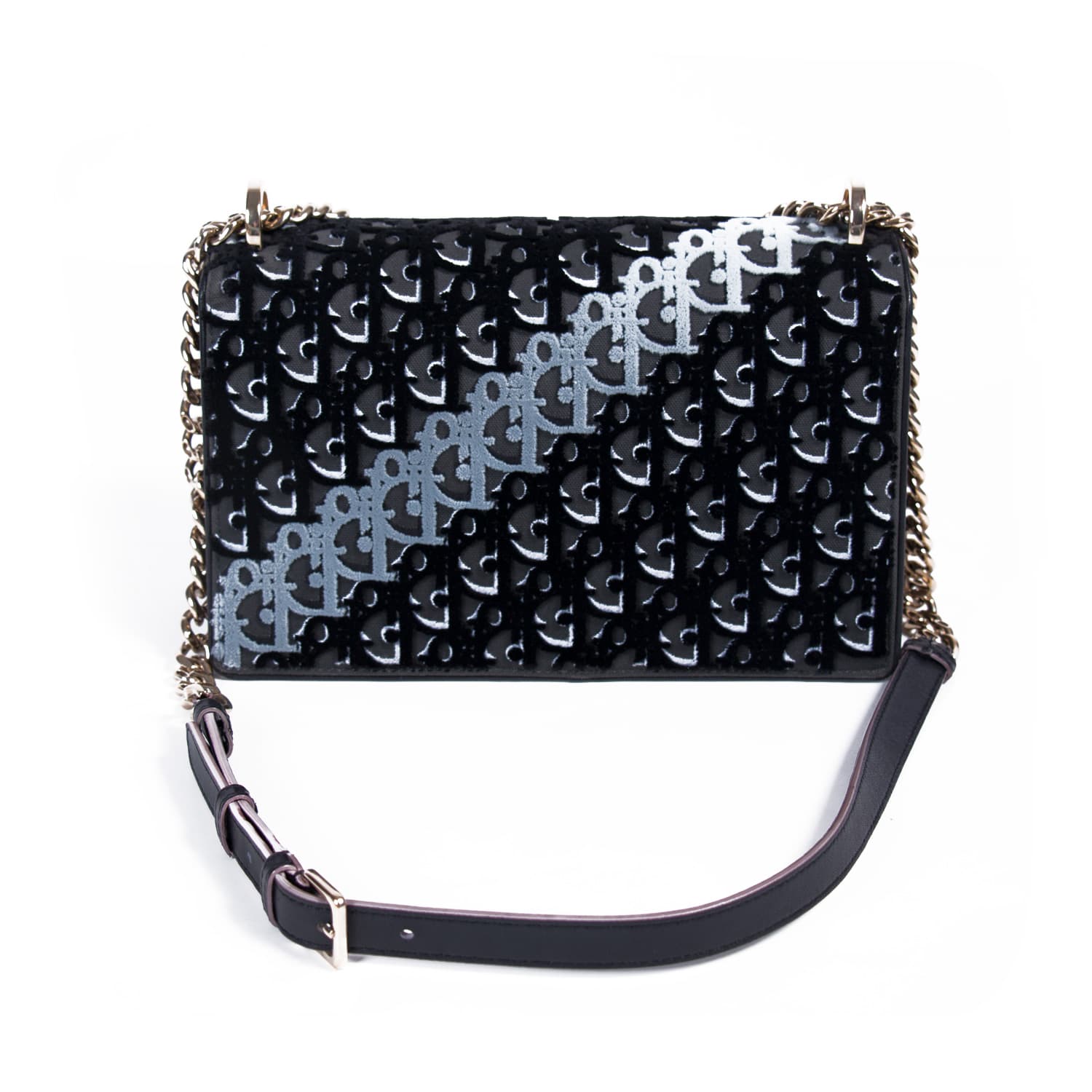 Christian Dior Diorama Oblique Velvet Flap Bag