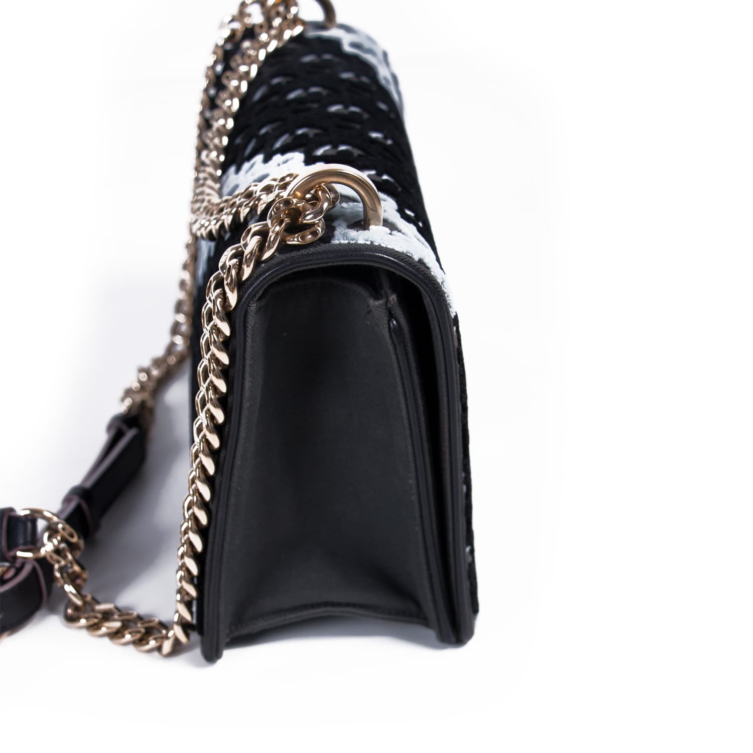 Christian Dior Diorama Oblique Velvet Flap Bag