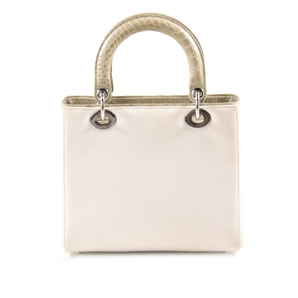 Christian Dior Crocodile-Trimmed Lady Dior Bag