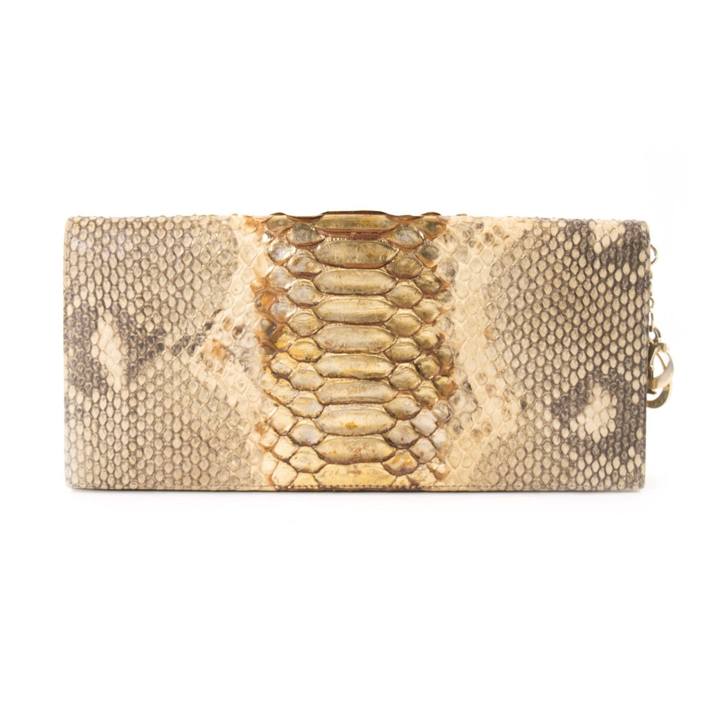 Christian Dior Lady Dior Python Clutch
