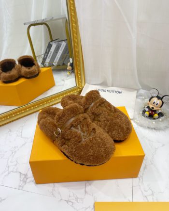 louis vuitton Women's Winterbreak Flat Comfort Mule Brown For Women LV