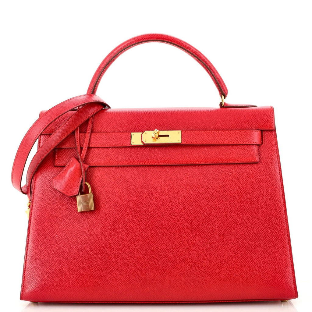 Hermes Kelly 25 cm Rouge VIF Courchevel GHW (SPECIAL)