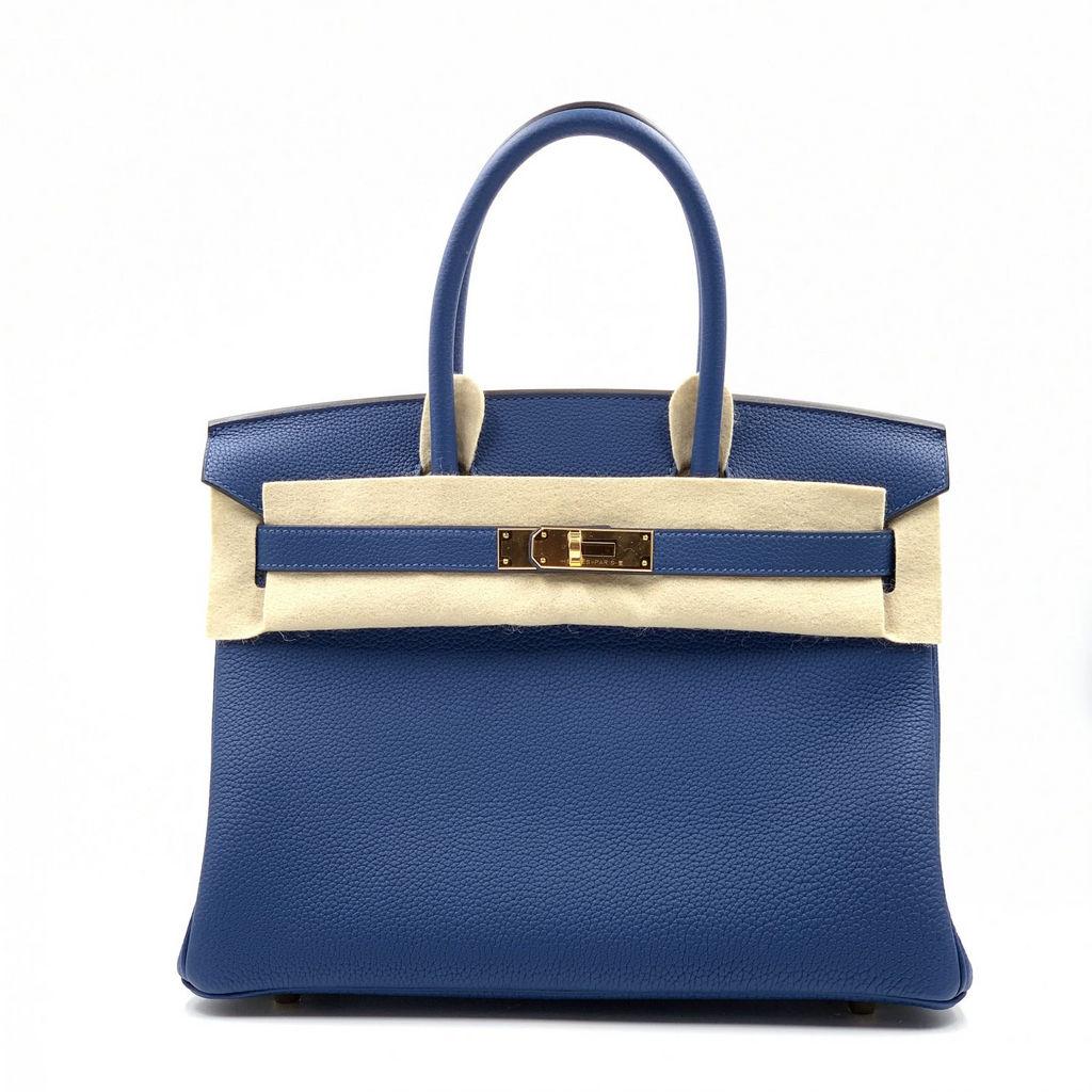 Hermes birkin 30 deep blue togo gold hardware (SPECIAL)