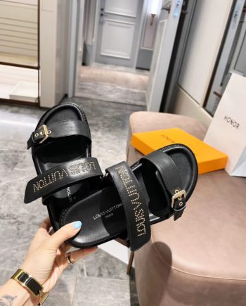 louis vuitton Women's Bom Dia Flat Mule Black For Women