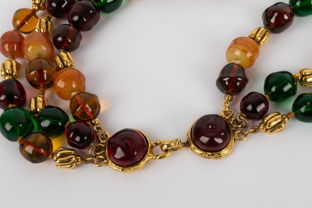 Collier de perles multicolores Chanel