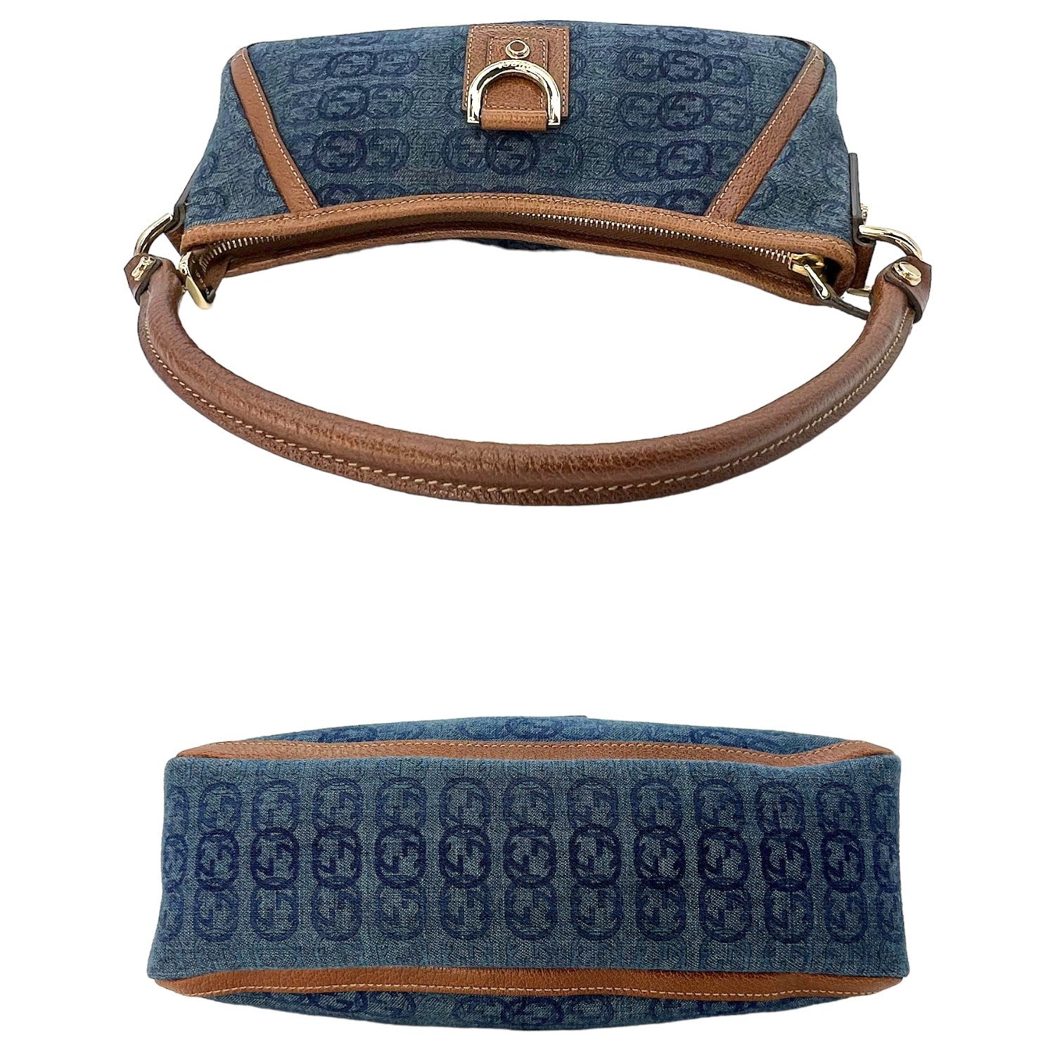 Gucci Denim D Ring Abbey Pochette Bag