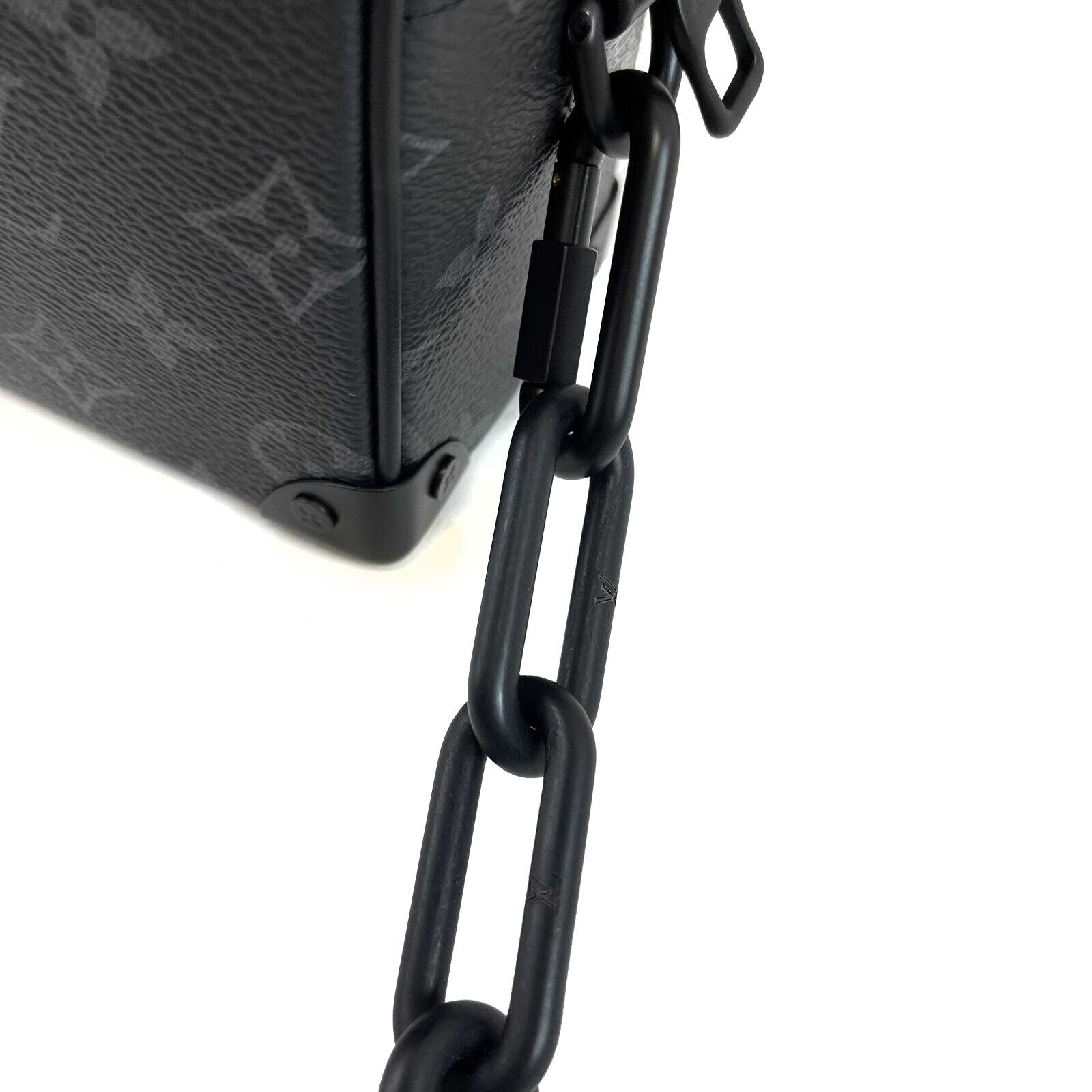 LOUIS VUITTON Excellent Mini Soft Trunk Monogram Eclipse Black Handbag
