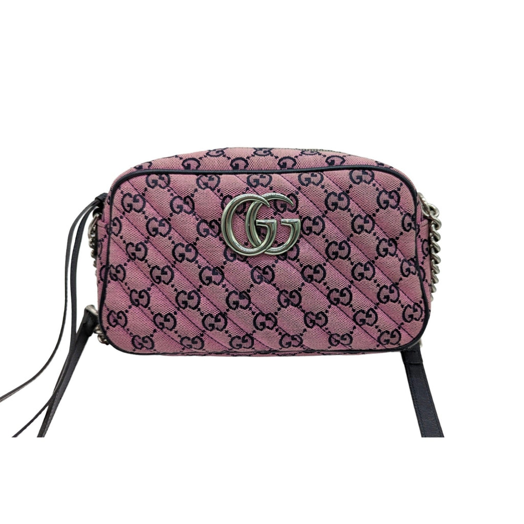Gucci Pink GG Matelassé Marmont Small Shoulder Bag