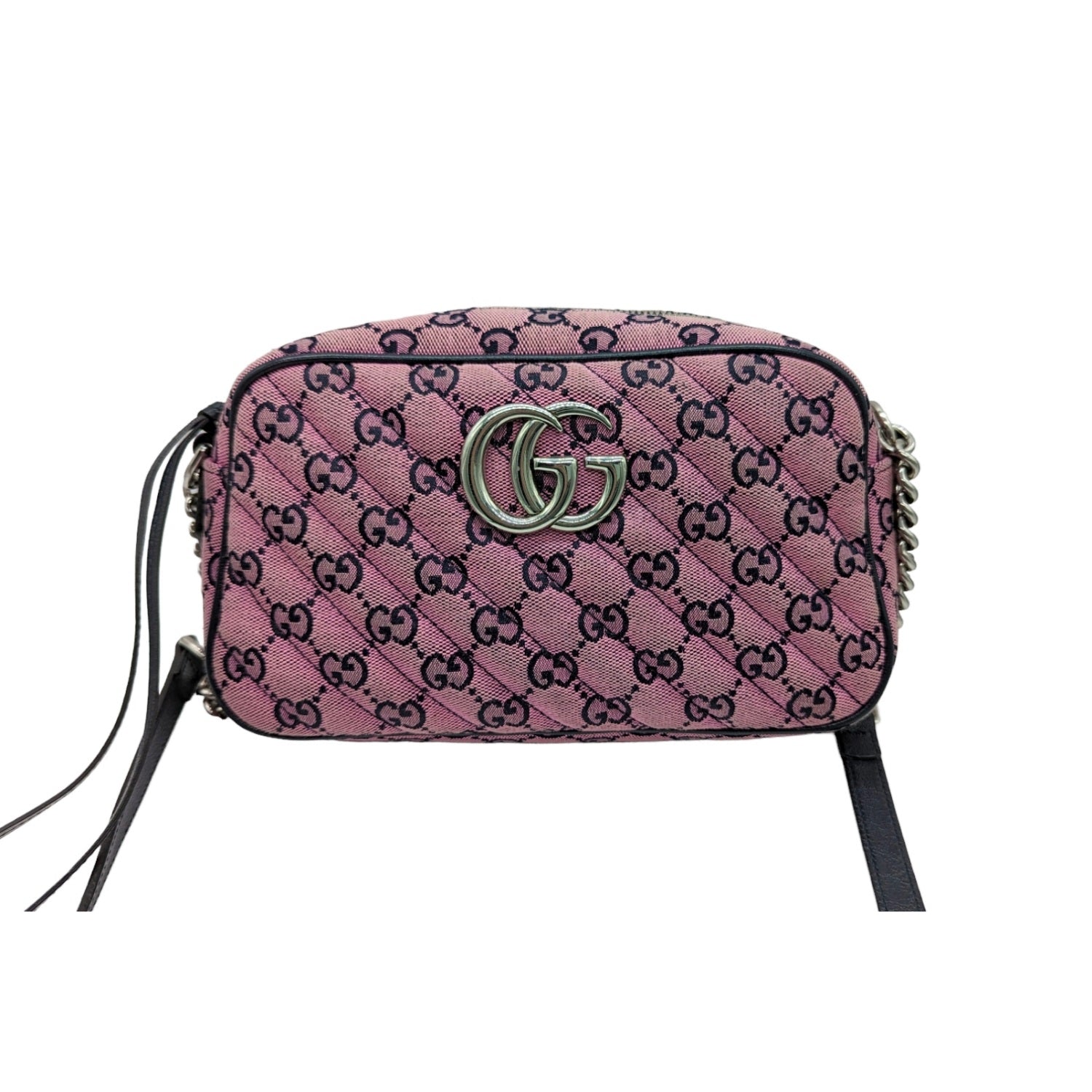 Gucci Pink GG Matelassé Marmont Small Shoulder Bag
