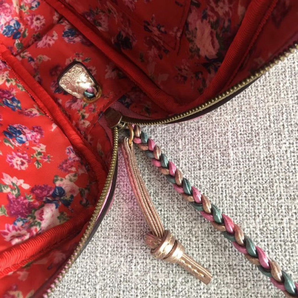 Gucci Laminated Leather Small Shoulder Bag Blue/Pink