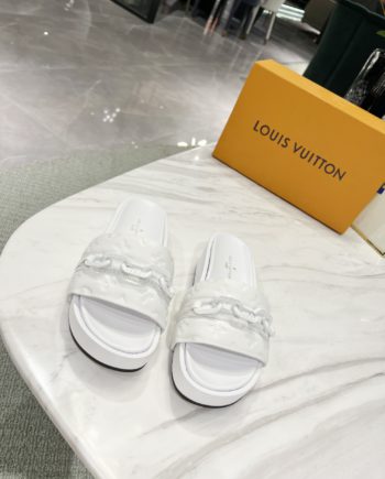 louis vuitton Jumbo Flatform Mule White For Women LV